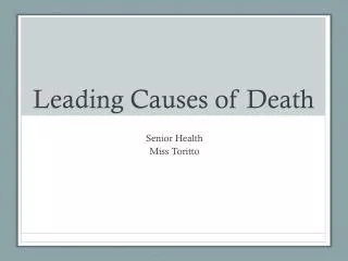 Leading Causes of Death