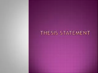 thesis statement