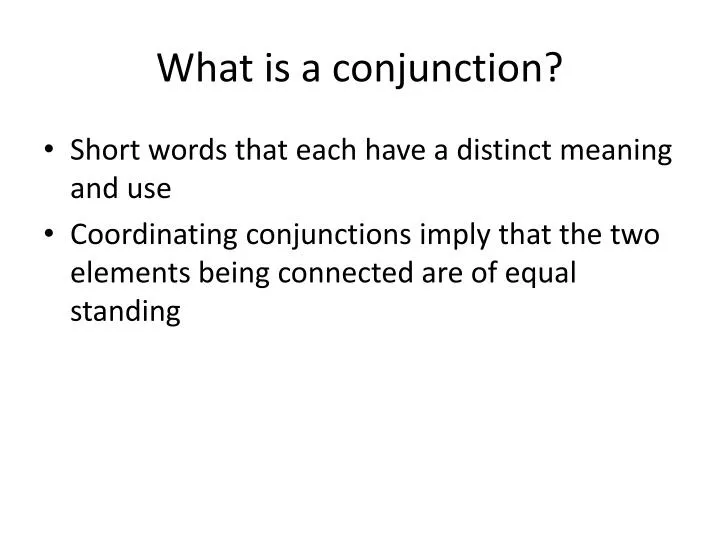 what is a conjunction