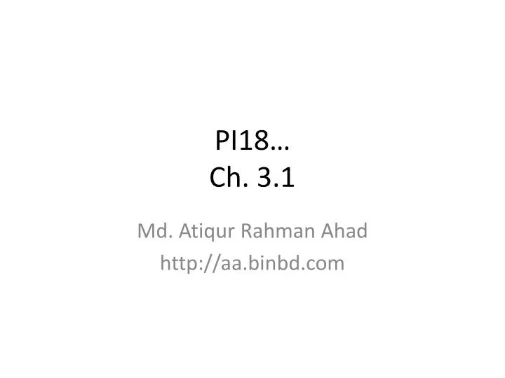 pi18 ch 3 1