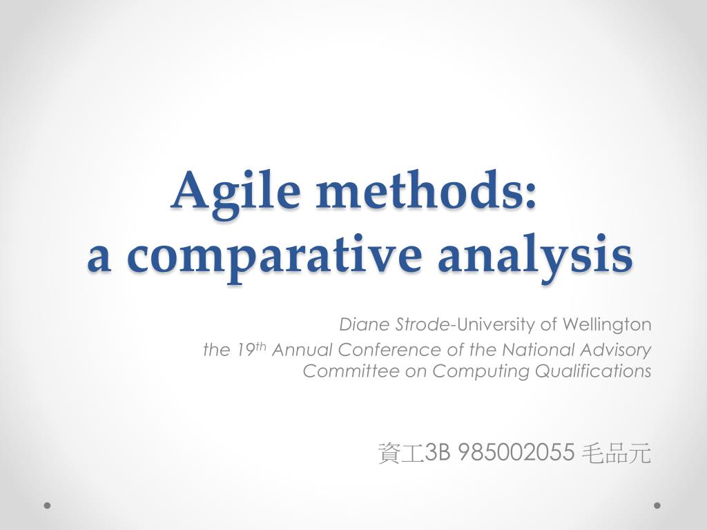 PPT - Agile methods : a comparative analysis PowerPoint Presentation ...