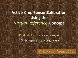 Active-Crop Sensor Calibration Using the Virtual-Reference Concept