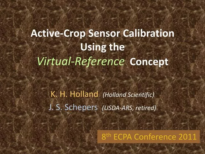 active crop sensor calibration using the virtual reference concept