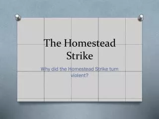 The Homestead Strike