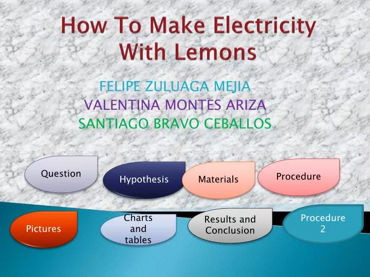 how to make electricity with lemons