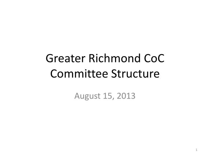greater richmond coc committee structure