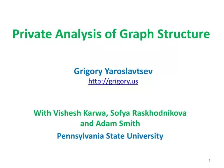 private analysis of graph structure