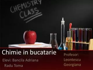 chimie in bucatarie