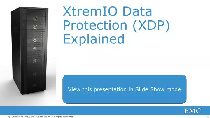 xtremio data protection xdp explained