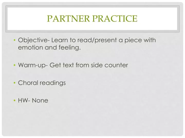 partner practice