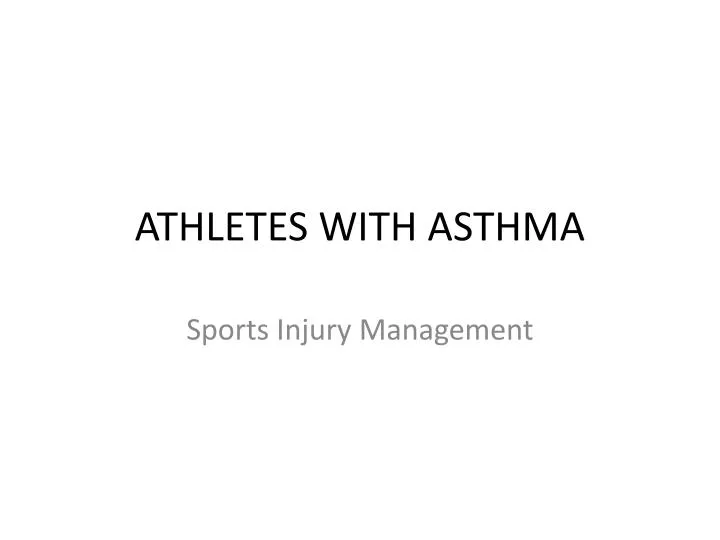 athletes with asthma