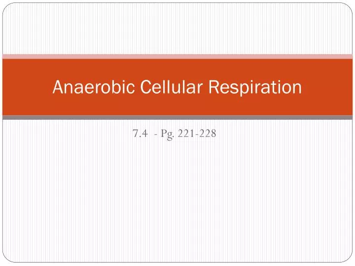 anaerobic cellular respiration