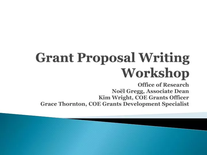 grant proposal writing workshop