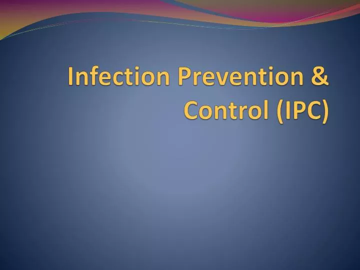 infection prevention control ipc