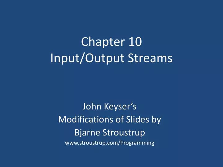 chapter 10 input output streams
