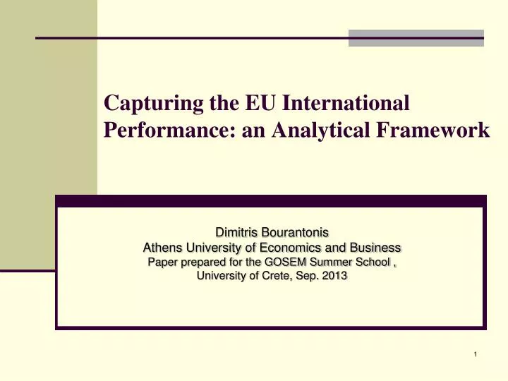 capturing the eu international performance an analytical framework