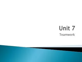unit 7