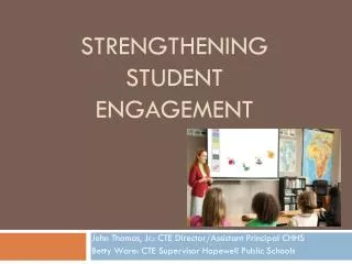 Strengthening student engagement