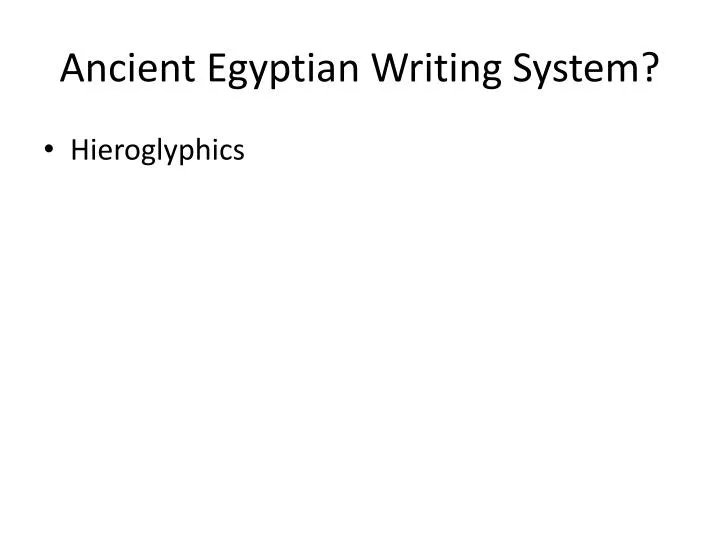 ancient egyptian writing system