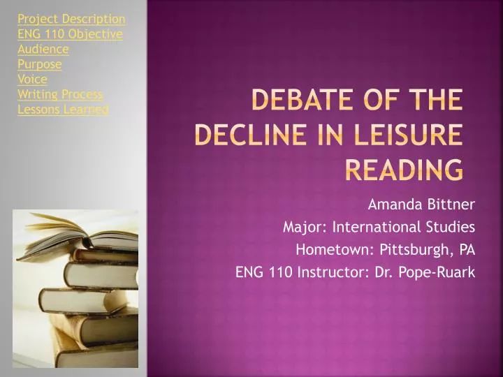 debate of the decline in leisure reading