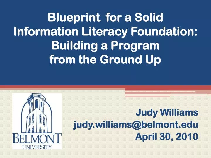 blueprint for a solid information literacy foundation building a program from the ground up