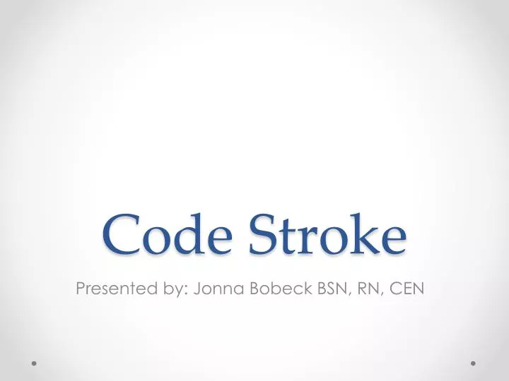 code stroke