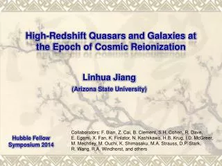 High -Redshift Quasars and Galaxies at the Epoch of Cosmic Reionization
