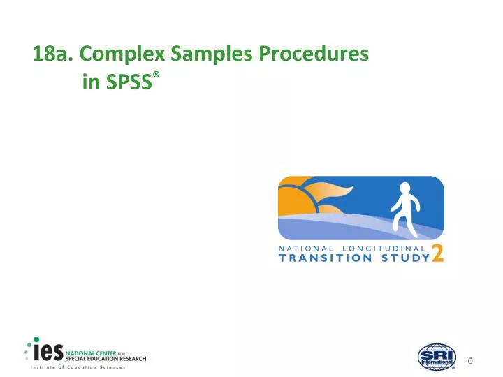 18a complex samples procedures in spss