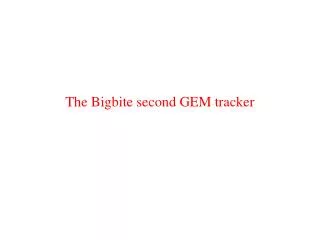 The Bigbite second GEM tracker