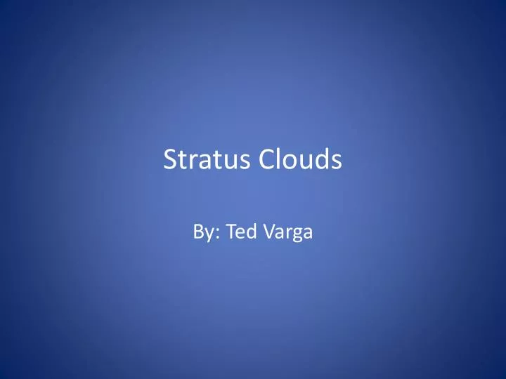 stratus clouds