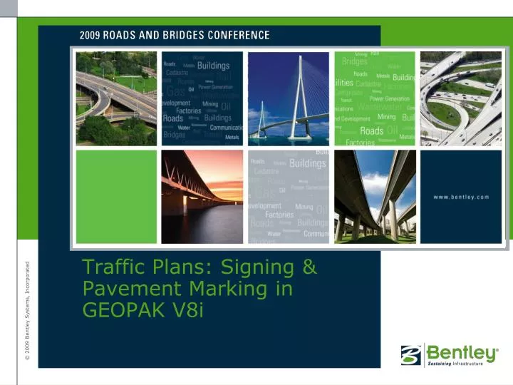 traffic plans signing pavement marking in geopak v8i