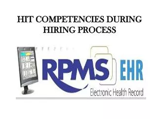 HIT COMPETENCIES DURING HIRING PROCESS