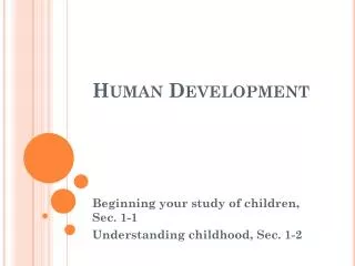 Human Development