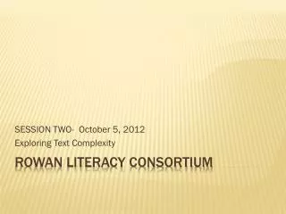 Rowan Literacy Consortium