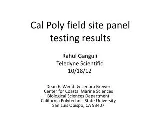 Rahul Ganguli Teledyne Scientific 10/18/12