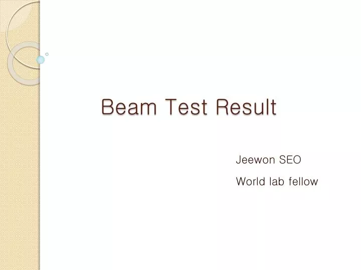 beam test result
