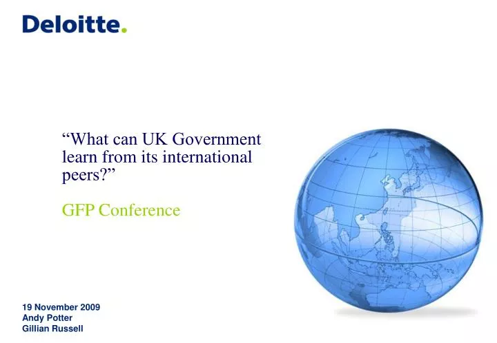 what can uk government learn from its international peers gfp conference