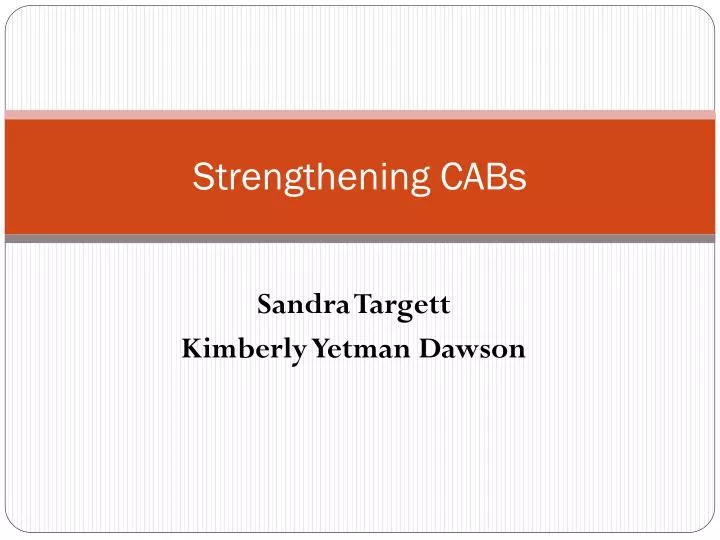 strengthening cabs