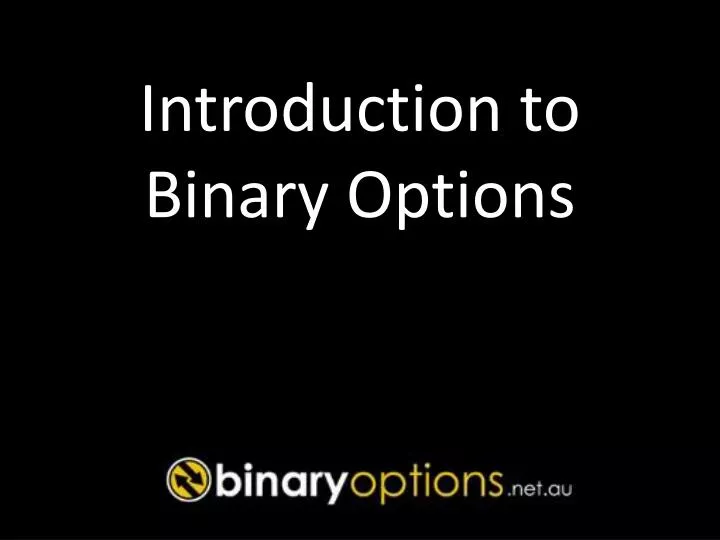 introduction to binary options