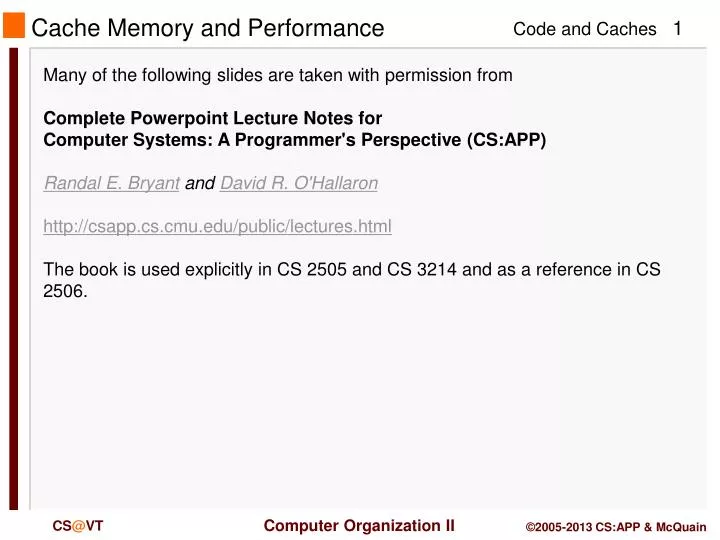 cache memory and performance