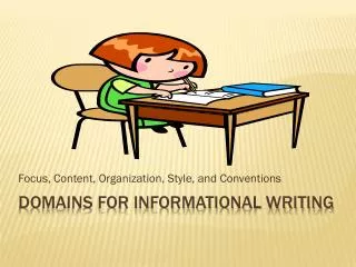 Domains for informational writing