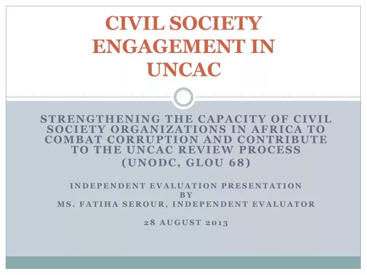 civil society engagement in uncac