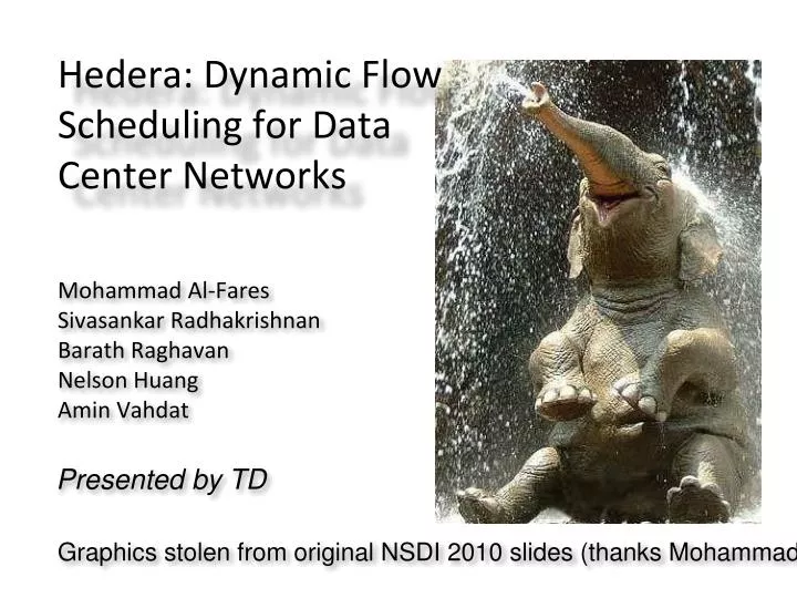 hedera dynamic flow scheduling for data center networks