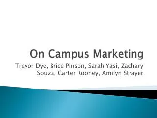 On Campus Marketing