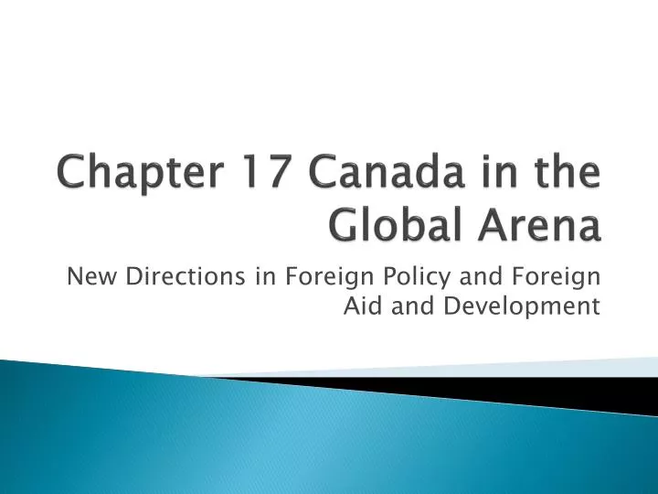 chapter 17 canada in the global arena