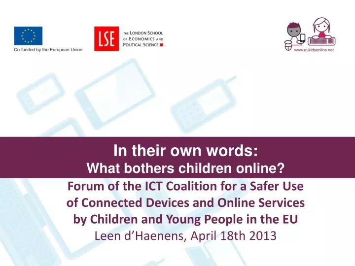 in their own words what bothers children online