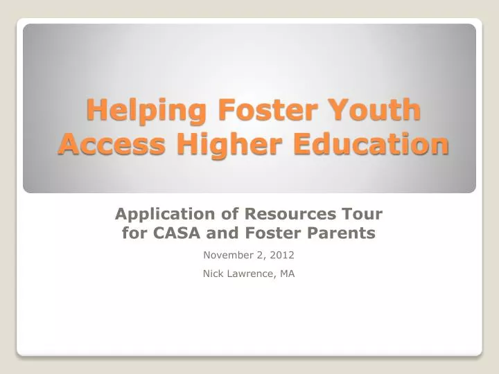 helping foster youth access higher education