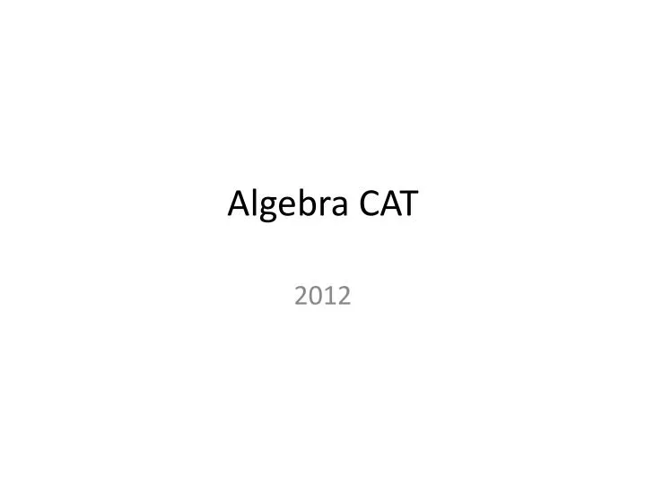 algebra cat
