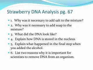 Strawberry DNA Analysis pg. 67