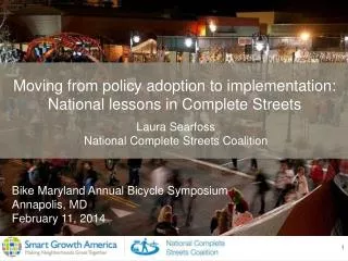 Moving from policy adoption to implementation: National lessons in Complete Streets